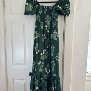 Tuckernuck Green Floral Maxi Dress